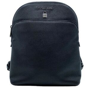 Michael Kors Adele Large Leather Backpack in Midnight
